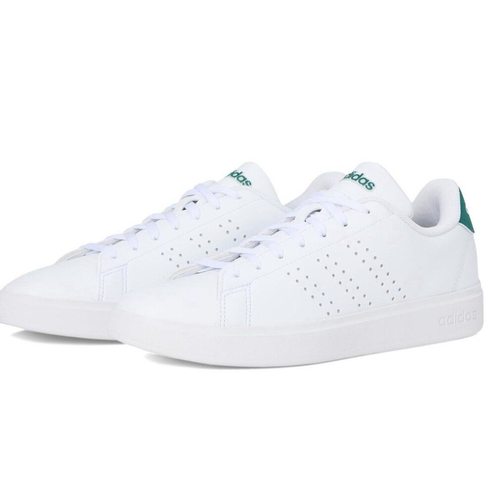 Adidas Man's 5 Shoes Advantage 2.0 Sneakers & Athletic New White Green